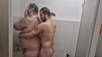 I lick the hairy fat man&#039_s ass and cum on his chest (Teaser)