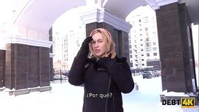 Russian blonde collector gets fucked and stuffed