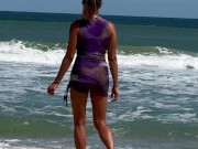 193 asian milf jerk off instructions on the beach OnlyFans @ Appleliu-76