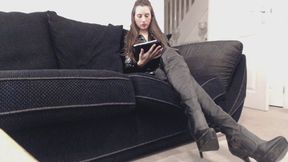 Thigh High Boots- human footstool (MOV)