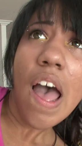 Nobody knows why is this gorgeous ebony with small tits so obsessed with interracial sex   Clip 1