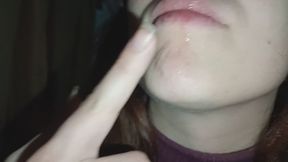 My snot on my face