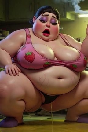 Smoking Pregnant BBW Pisses on Floor - Horny with Massive Belly