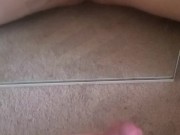 Hot Cute Twink Jerks off in front of Mirror, and cum's