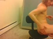 Transwoman Vaping and Auto-Bouncing Pre-Op Clit (No Cumming/No Masturbate)