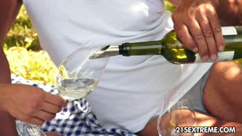 Grandpa's Surprise: Kinky Picnic with a Teen (18+) Beauty