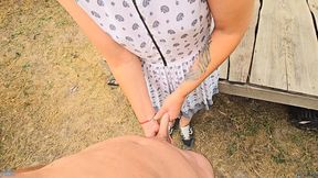 Stealing her secret&#x1F92B; sex with friends' wife, getting her hot juicy crotch creaming her satin thongs