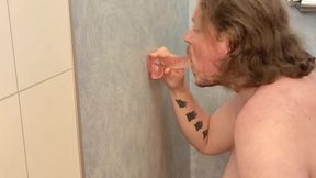 Dildo Blowjob in Shower