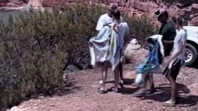 sandrine & christelle, orgy on the cliff