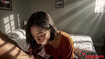 Fuck my ex-Asian girlfriend for a hundred bucks... If I had known sooner, she would have been so slutty! [AI]