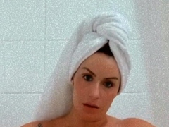 Nasty brunette pornstar with big boobs