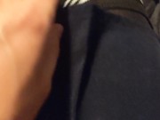 Teen Crossdresser in Tights and Knee High Socks Plays Around