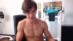 Euro College Stud Simulates How He Fucks