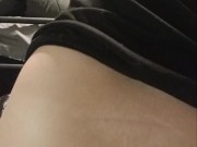 Riding a Fat Knotted Dildo