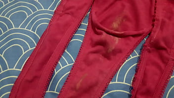 Calzon rojo recien usado - Red used panties