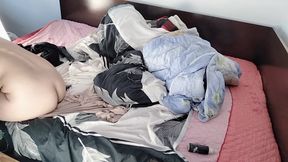 Amateur Wife Fingers Pussy Has Orgasm. Latina Hairy Pussy, Big Tits
