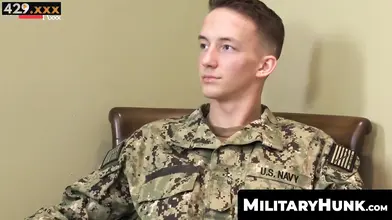 Military Muscle Bear Jerks Off In His Private Quarters