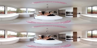VR Bangers - Hot Ebony Roommate Seduces Megan Rain To Eat Her Pussy