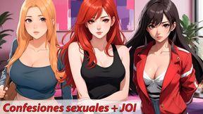 Spanish JOI hentai. Truth or dare at the sleepover. Instructions for masturbation in spanish.