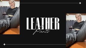 leather closeup pants