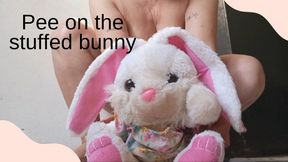 Pee on the stuffed bunny