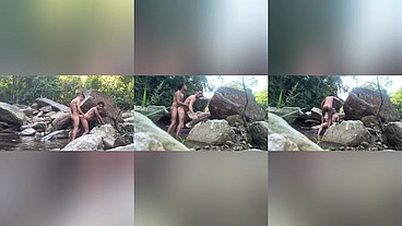 MULEKES NADAN NA CACHOEIRA E ACABAM TREPANDO NA BEIRA DO RIO 2