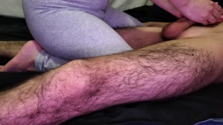 Edging cock to a ruined cumshot