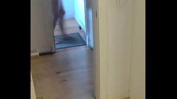 boy flashes his boner to the delivery guy and invites him in - part 1