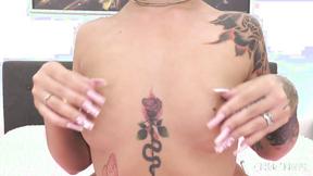 ”Alt Goth Beautiful Babe Luna Legend Fucks Her Shaved Beaver with a Pink Dildo”