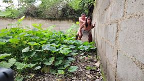I Fuck My Stepmom Outdoors Until Her Pussy Is Full of Cum