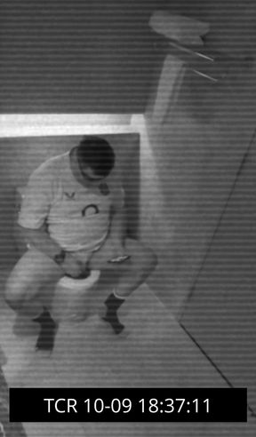 After Match Bathroom Wank and Cum