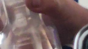 French guy jacks off with a male sex toy