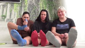 SOCKS DESTRUCTION Lory Victoria and Evelina So