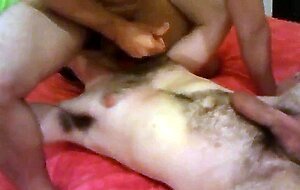 Buddy rimming my asshole and I jackoff on his chest