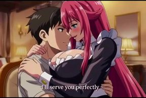 Sexy 3D Anime Maid gives her master  unforgettable pleasure