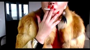 Mature bitch in a fur coat... Performance by the famous webcam whore and singer Aimee Hot MILF ))