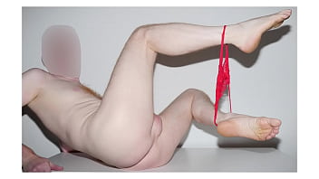 Red panties photoshoot slideshow