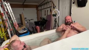 Buddy Tormenting Matt While Bound In The Hot Tub