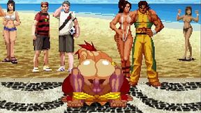 Beach Cowgirl Creampie in 2D Hentai Game