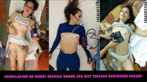 4K COMPILATION by model Yessica Bunny cpr wet topless boyfriend rescue 70049