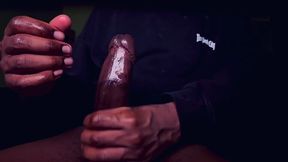 Hot amateur sucks big black cock and cums hard