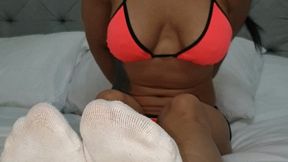White sock and cleave bondage