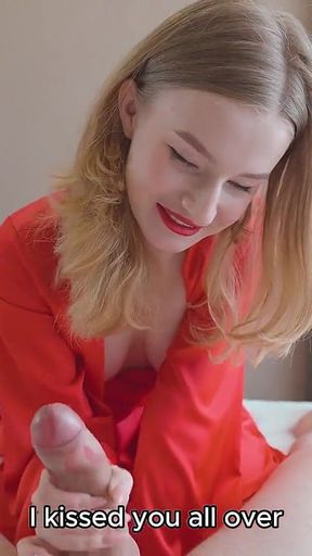 Deep Wet Blowjob From a Beauty Wife in Red