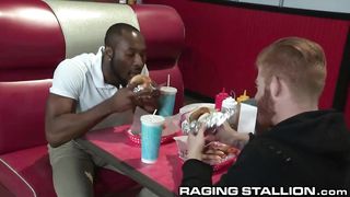 RagingStallion Giant Thick Meat Fuck-A-Thon at the Diner!