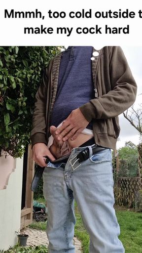 Trying to Get Hard on a Cold Winter's Day Until I Eventually Succeed and Cum