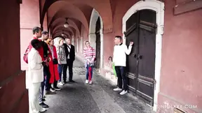 Sinfulxxx: Sexy ebony babe gets her pussy licked and fucked hard in a group MMF threesome