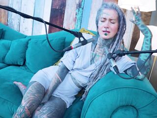 Tattoo Model Pornstar Anuskatzz talks about excitement ASMR Youtube channel: ASMRkatz SFW inked hippie