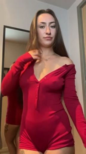 Sexy British College teen striptease