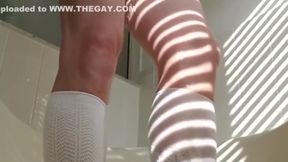 Dancing sissy wetting diapers and gaping ass with huge 12inch black cock