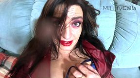 Spitting on the Camera. Lens Licking, Smoking and Wet Pussy Masturbation